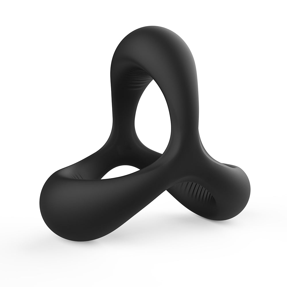 Male Double Ring Condom Ring Soft Gel Penis Ring Delay Ring for Men Adult Toys
