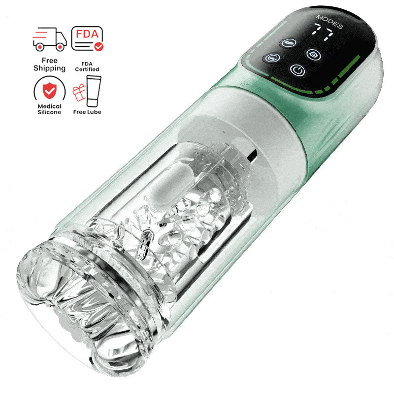 【Free Lube！】Heaven - 4-in-1 Rotating Thrusting Suction Masturbator