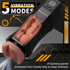 【Tighter Than Ever】Captain Titan – Masturbator with 5 Suction Levels, 9 Vibration Modes, Realistic Riding & Squeezing Ac