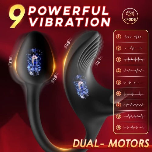 Zenith - Spherical Vibrating Anal Plug with Penis Rings