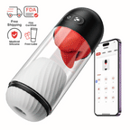 【Free Lube！】App Controlled Male Masturbator with 9 Tongue Licking & Vibration Modes