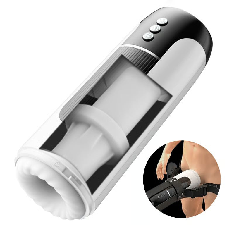 Saith Wearable 7 Thrusting & Vibrating Heating Vocable Masturbator Male Sex Toys